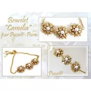 Perles en verre Piros® par Puca® 2x5 mm - Opaque Apricot x10g