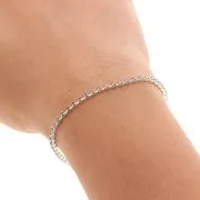 Chaîne strass cristal taillé 2.10 mm - Argenté - Crystal Vitrail Médium x50cm