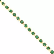 Chaîne strass en Laiton avec cristal taillé 2.10 mm - Doré - Emerald x50cm