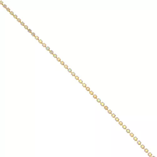 Chaîne strass en Laiton avec cristal taillé 2.10 mm - Doré - Crystal AB x50cm