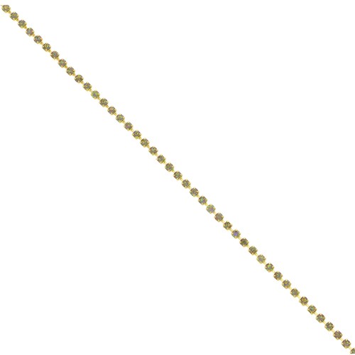 Chaîne strass en cristal taillé 2.10 mm - Doré - Crystal Vitrail Médium x50cm