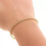 Chaîne strass en cristal taillé 2.10 mm - Doré - Crystal Vitrail Médium x50cm