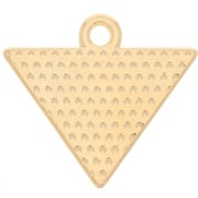 Breloque triangle avec oeil 14x16 mm - Doré à l'or fin x1