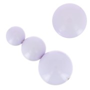 Assortiment de 26 perles rondes 8-10-14 mm et 2 cabochons en résine opaque - Parme|raw }}