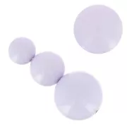 Assortiment de 26 perles rondes 8-10-14 mm et 2 cabochons en résine opaque - Parme