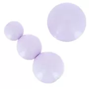 Assortiment 26 perles rondes 6-8-10 mm et 2 cabochons en résine opaque - Parme