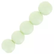 Perles en résine opaque 4 mm - Vert pastel x15