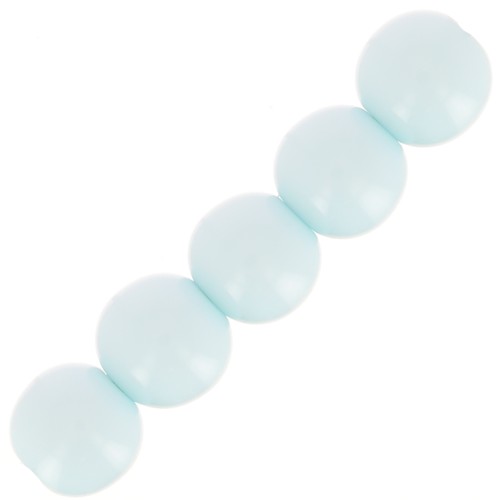 Perles en résine opaque 4 mm - Bleu clair x15