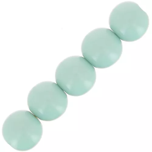 Perles en résine opaque 4 mm - Vert d'eau x15