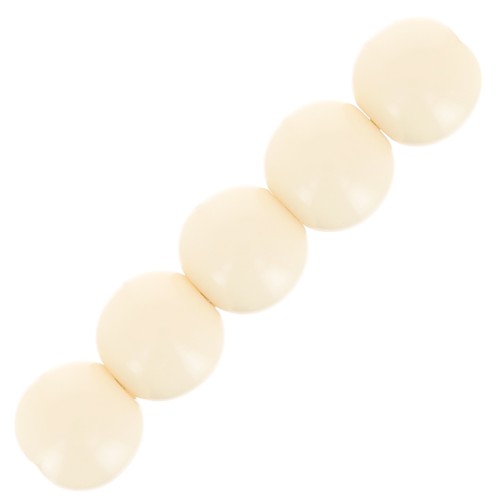 Perles en résine opaque 4 mm - Beige x15