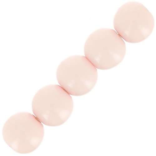 Perles en résine opaque 4 mm - Rose poudré x15