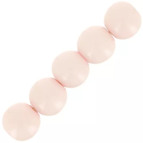Perles en résine opaque 4 mm - Rose poudré x15