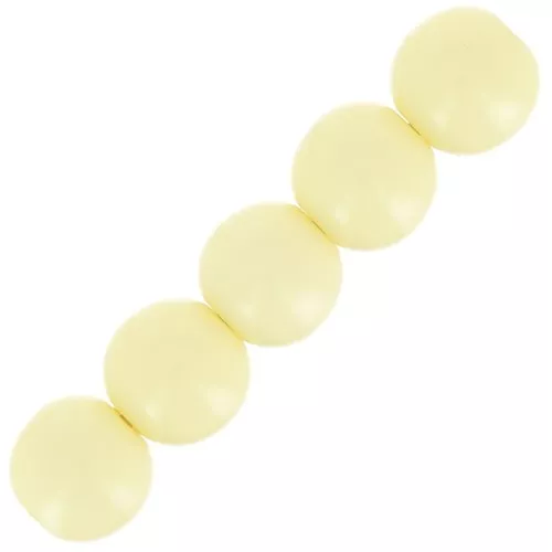 Perles en résine opaque 6 mm - Jaune pastel x10