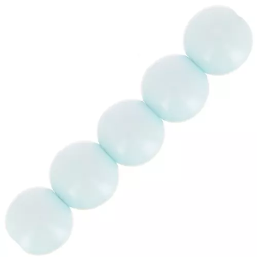 Perles en résine opaque 6 mm - Bleu clair x10