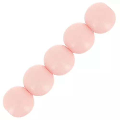 Perles en résine opaque 6 mm - Rose dragée x10