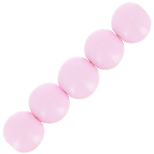 Perles en résine opaque 6 mm - Rose x10