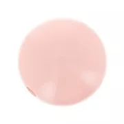 Perle en résine opaque 8 mm - Rose dragée x1