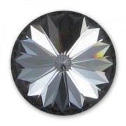 Cabochon PureCrystal 1122 Rivoli 18 mm Crystal Silver Night|raw }}