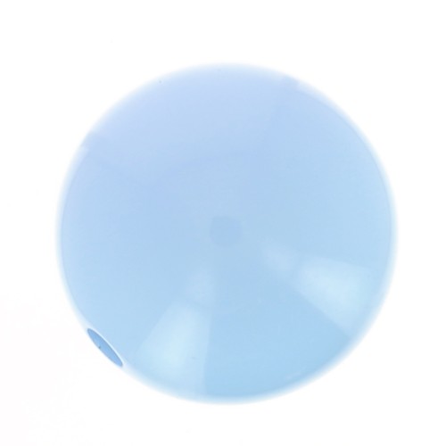 Perle en résine opaque 8 mm - Bleu ciel x1