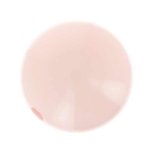 Perle en résine opaque 10 mm - Rose poudré x1