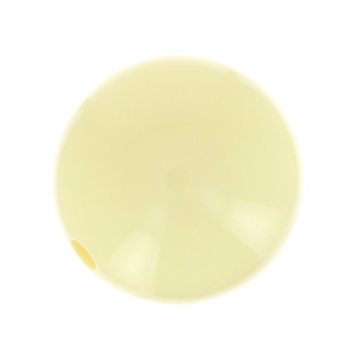 Perle en résine opaque 14 mm - Jaune pastel x1