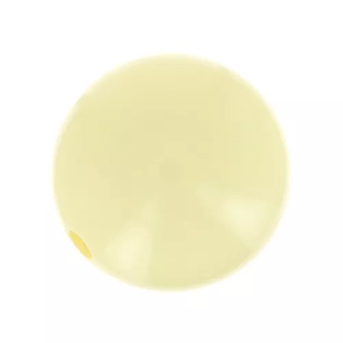 Perle en résine opaque 14 mm - Jaune pastel x1