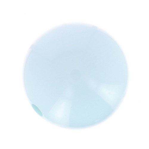 Perle en résine opaque 14 mm - Bleu clair x1