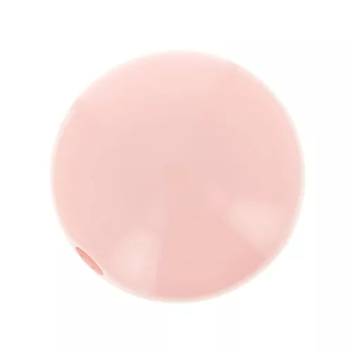 Perle en résine opaque 14 mm - Rose dragée x1