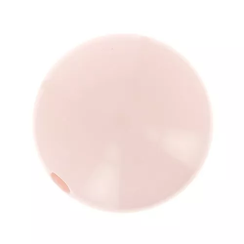 Perle en résine opaque 14 mm - Rose poudré x1