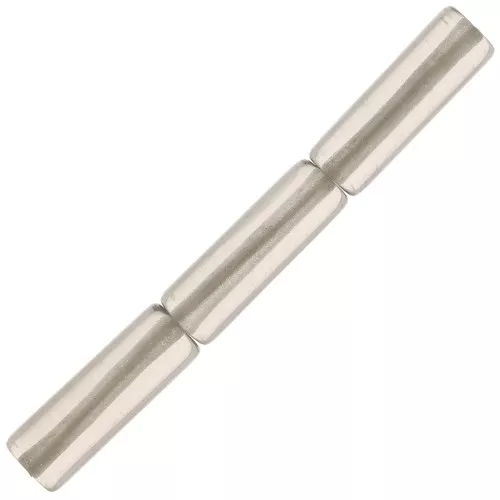 Perles tubes en pierre gemme 15x5 mm - Quartz fumé x5