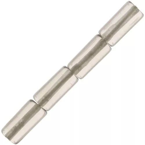 Perles tubes en pierre gemme 10x5 mm - Quartz fumé x5