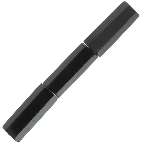 Perles tubes facettées en pierre gemme 15x5 mm - Onyx noir x5