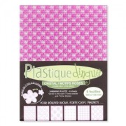 Plastique dingue 130x100 mm Cristal motifs Rose x6 feuilles
