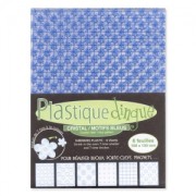 Plastique dingue 130x100 mm Cristal motifs Bleu x6 feuilles