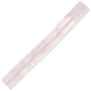 Perles tubes facettées en pierre gemme 15x5 mm - Quartz rose x5