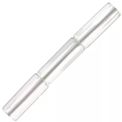 Perles tubes facettées en pierre gemme 15x5 mm - Cristal de roche x5