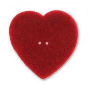Coeur en feutrine 40 mm Rouge x1|raw }}