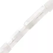 Perles tubes facettées en pierre gemme 15x5 mm - Pierre de lune x5