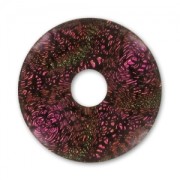 Donuts en verre Dichroique 21 mm Light Amethyst/Jet x1|raw }}
