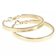 Créoles martelées 40 mm - Doré x2