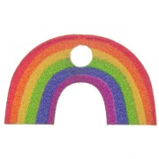 Breloque forme arc-en-ciel 8x13 mm en plexiglas - Multicolore x1|raw }}