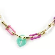 Chaîne maille Fantaisie 9 mm - Doré x1m