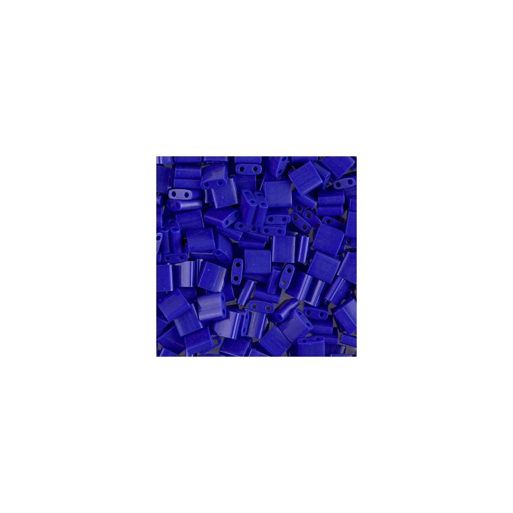 Perles Miyuki Tila 2 Trous - Couleur Cobalt Opaque, 5x5x1,9 Mm, Lot De 5g