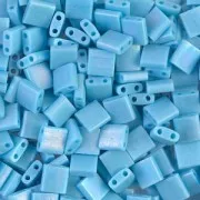 Miyuki Tila Beads 5x5x1.9 mm TL-0413FR - Mat Op Turquoise Blue AB x10g