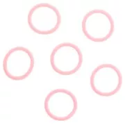 Anneaux en silicone pour attaches lunettes - Rose x10