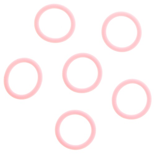 Anneaux en silicone pour attaches lunettes - Rose x10