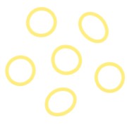 Anneaux en silicone pour attaches lunettes - Jaune x10|raw }}