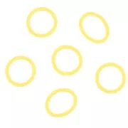 Anneaux en silicone pour attaches lunettes - Jaune x10