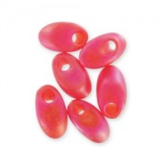 Long Magatama Miyuki 4x7 mm LMA-140FR - Mat Tr Red Orange AB x10g|raw }}