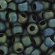 Rocaille Toho 11/0 TO11R84F - Frosted Metallic Iris Green/Brown x8g